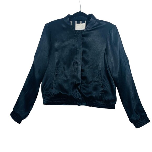 PART TWO black bomber satin jacket size 36 - Picture 1 of 16